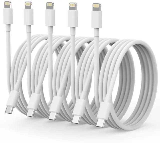 Main image of USB C to Cable 5 Pack 6FT Phone Fast Charger Fast Charging Type c to Cable for Phone 14 13 12 11 Pro Max Xr Xs 8 and More