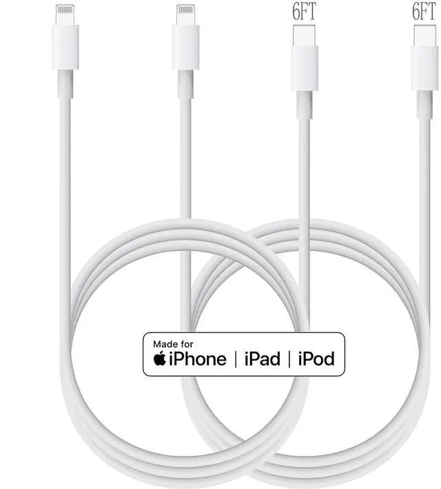 Alt view image 2 of 7 - 6FT 2Pack  USB C Lightning Cable Power Delivery iPhone Charger Lightning USB C MFi Certified for iPhone 14 13 12 11 Pro Max XS MAX XR X 8 7 Plus 6 S SE 5 iPad