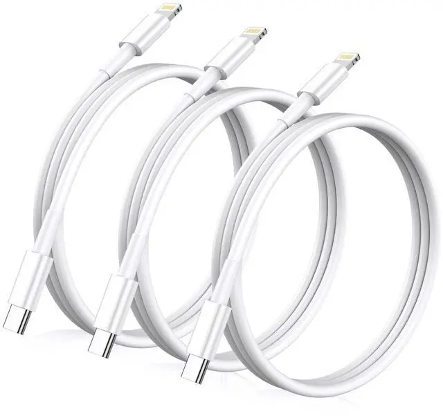 Main image of Real 20W USB C to Lightning Cable for iPhone Fast Charging Cable [3ft 3Pack] Mfi Certified USB-C Power Rapid Charger Cord for iPhone 14/13/12/12 Pro Max/11/11Pro/XS/Max/XR/X/8/8Plus/iPad-White