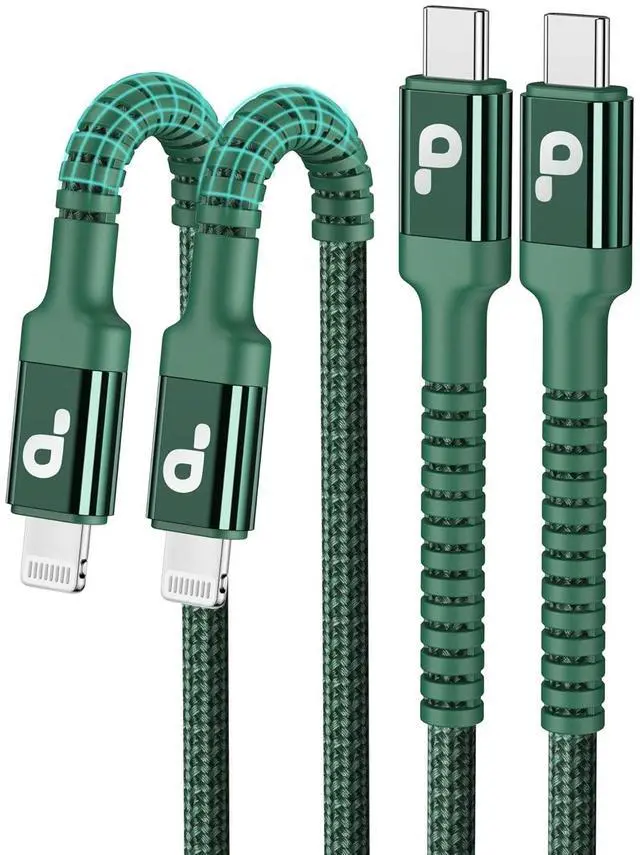 Main image of USB C to Lightning Cable 6FT 2Pack USB-C Fast Charger Cable Mfi Certified Type C to Lightning Cord USBC for iPhone 13 12 11 Pro Max Mini X XS XR 8 Plus 10 SE iPad 8th (Green)