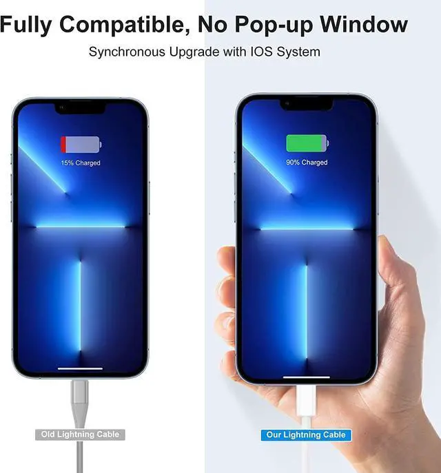 Alt view image 2 of 7 - 10ft iPhone 14 13 12 11 Fast Charger Cable [  Certified ] Long USB C to Lightning Cable 10 Feet Type C  Charging Cord 10 Foot for iPhone 14 Pro Max/13 Pro/12/12 Mini/11/XS/XR/8 Plus/7/6/5