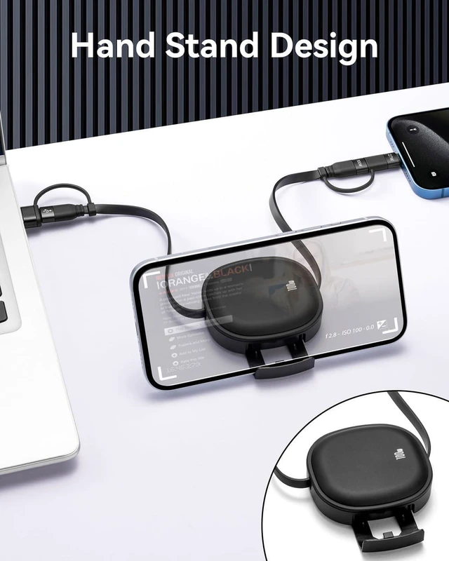 Alt view image 7 of 7 - 5 in 1 Retractable Cable Charging Cords for Multiple Devices 100W 2Pack