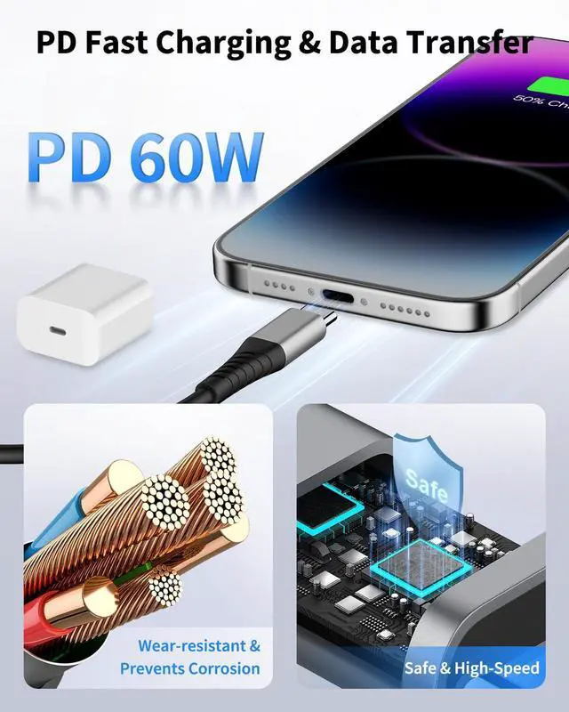 Alt view image 4 of 7 - Coiled USB C to USB C Cable 3FT 2Pack Retractable Car Charger Cord Type C to C Cable Fast Charging for iPhone 16 15 Pro Max iPad MacBook  Galaxy S23 S24 USBC to USBC Cables for Car