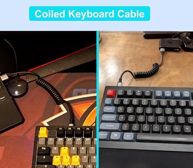 Alt view image 3 of 7 - 2Pack Car Carplay Coiled USB C Cable 1ft - USB C Cable for Car Coiled USBC Charger Cable Compatible with iPhone 16/15/Plus/Pro/Pro Max/ Galaxy S24