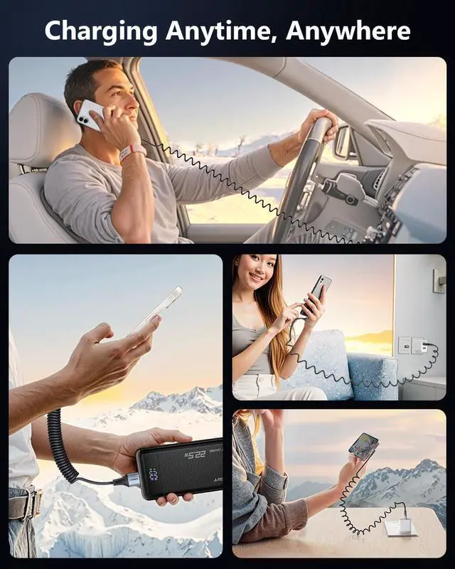 Alt view image 6 of 7 - Right Angle Coiled USB C Cable 3FT [2Pack] 90 Degree USB A to USB C Cable for Android Auto & Carplay USB Type C Charging Cable for iPhone 16 15 Pro/Pro Max/Plus  Galaxy S24 S23 S22