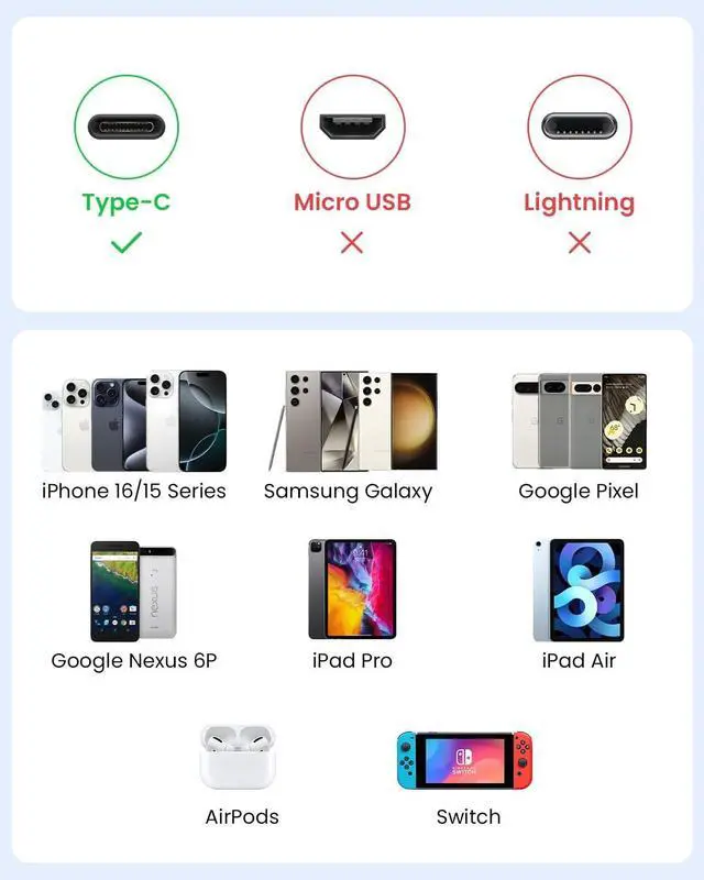 Alt view image 7 of 7 - Coiled USB C Cable CarPlay Cable for iPhone 16 15 Pro Max Plus  USB C/A to Type C Car Charger Cord for  Android Auto & More (3FT 2Pack)