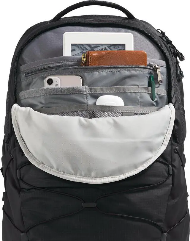 Alt view image 5 of 7 - Borealis Commuter Laptop Backpack | Water Repellent Finish 16 Laptop Sleeve Large Main Compartment for Everyday Carry TNF Black/TNF Black-NPF One Size