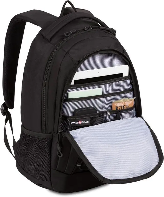 Alt view image 6 of 7 - 1186 Bungee Backpack Black 17-Inch