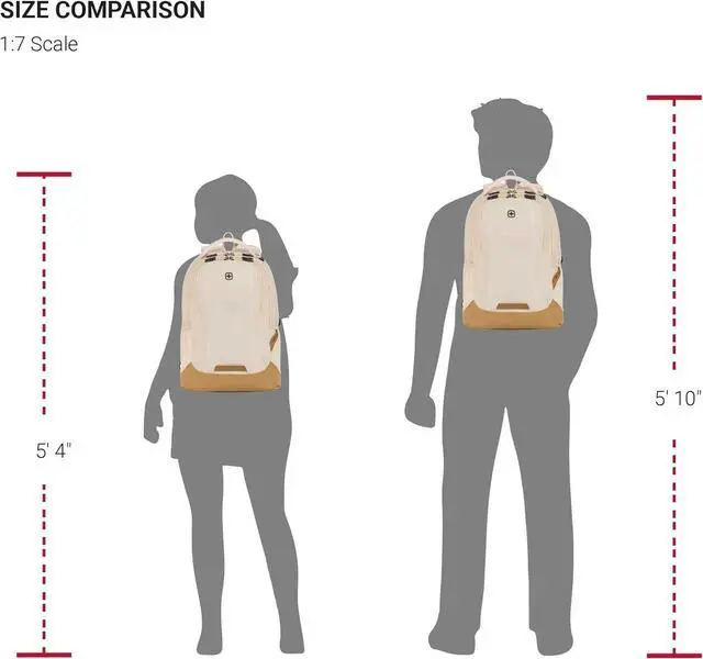 Alt view image 6 of 7 - Cecil 5505 Laptop Backpack Cream/Warm Sand 18-Inch