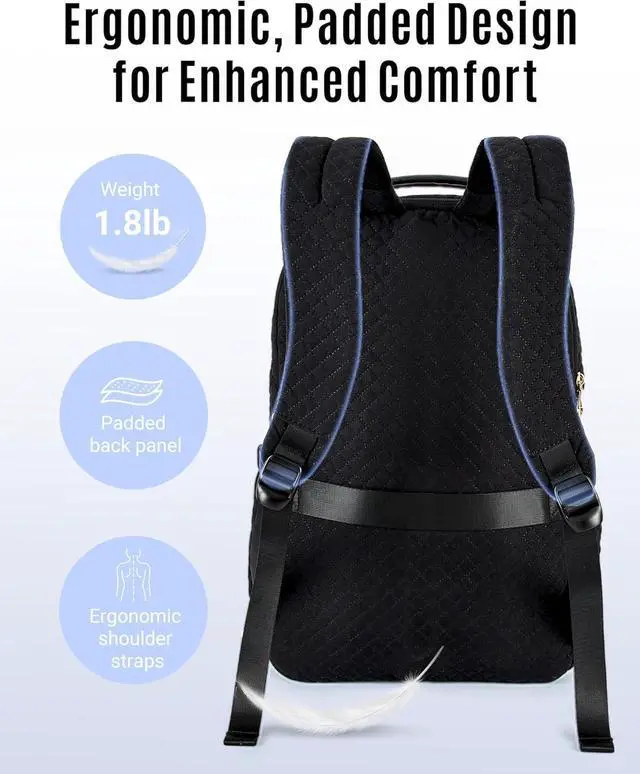 Alt view image 4 of 6 - Women Backpack for Work Laptop Backpack Women Travel Backpack Laptop Bag 15.6 Laptop backpack