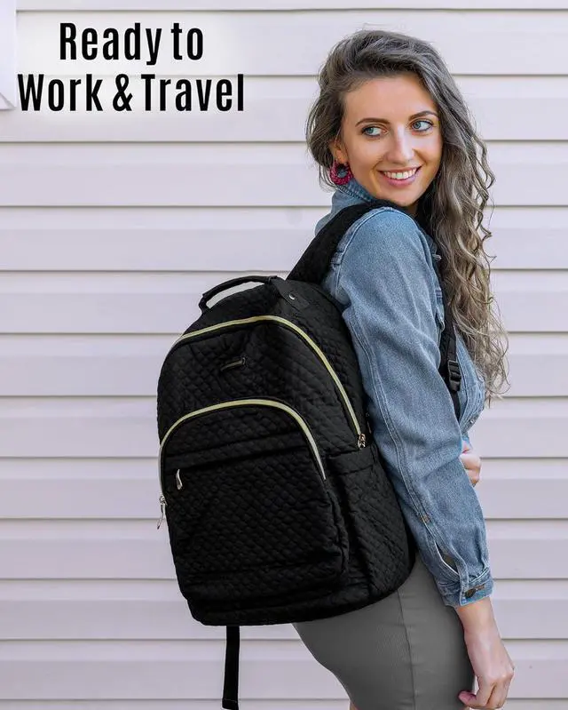 Alt view image 6 of 6 - Women Backpack for Work Laptop Backpack Women Travel Backpack Laptop Bag 15.6 Laptop backpack