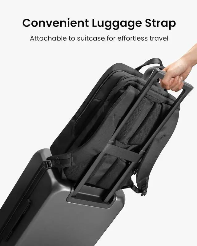 Alt view image 7 of 7 - Laptop Backpack 15.6-16 inch Laptop Bag for Men Women 24L Everyday Computer Backpack for 16 MacBook Pro M4 Daypack for Work Commute Business College Weekend Trip