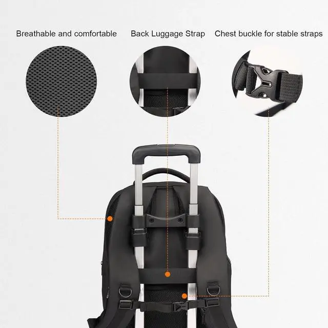 Alt view image 7 of 7 - Hardshell Camera Backpack Professional Camera Bag for Photography 15.6 Laptop Compartment Tripod holder Outdoor Travel Camera Case for Canon Nikon  DSLR SLR Mirrorless Camera & Lenses