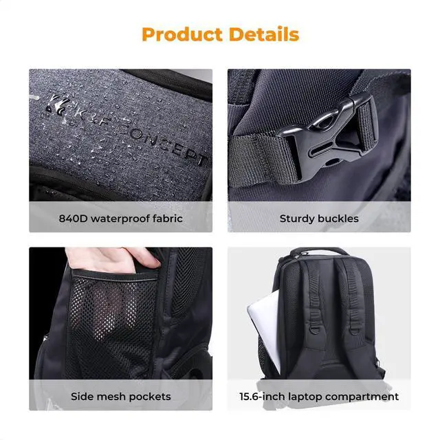 Alt view image 6 of 6 - Camera Backpack 25L Large Capacity Camera Bag for Photographers with Raincover and 15.6 Inch Laptop Compartment Compatible for Canon/Nikon//DJI Mavic Drone