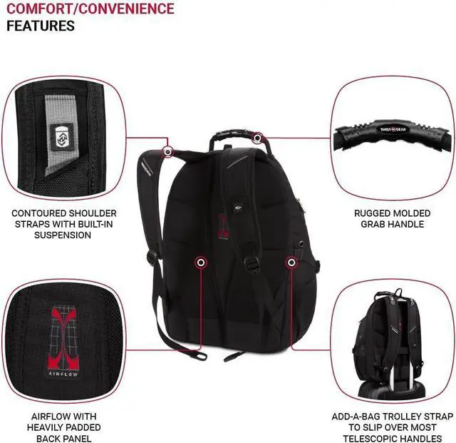 Alt view image 2 of 7 - 5977 ScanSmart Laptop Backpack Black 17-Inch