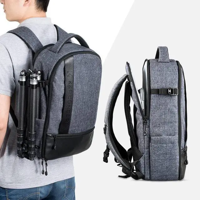 Alt view image 2 of 7 - Camera Backpack Professional DSLR Camera Bag Waterproof Photography Bag for DSLR Cameras 15 inch with Laptop/Tripod/Lenses Large Capacity Bag