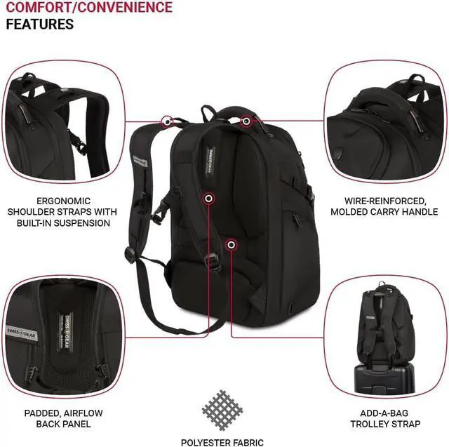 Alt view image 2 of 7 - Endure ScanSmart Laptop Backpack Black 17.75-Inch