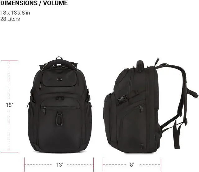Alt view image 5 of 7 - Endure ScanSmart Laptop Backpack Black 17.75-Inch