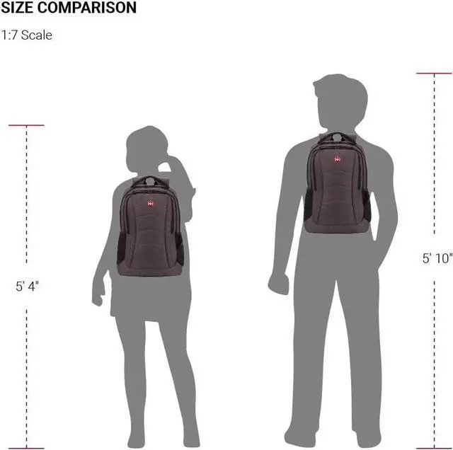 Alt view image 6 of 6 - 5668 Laptop Backpack Dark Grey Heather 18.25 Inches