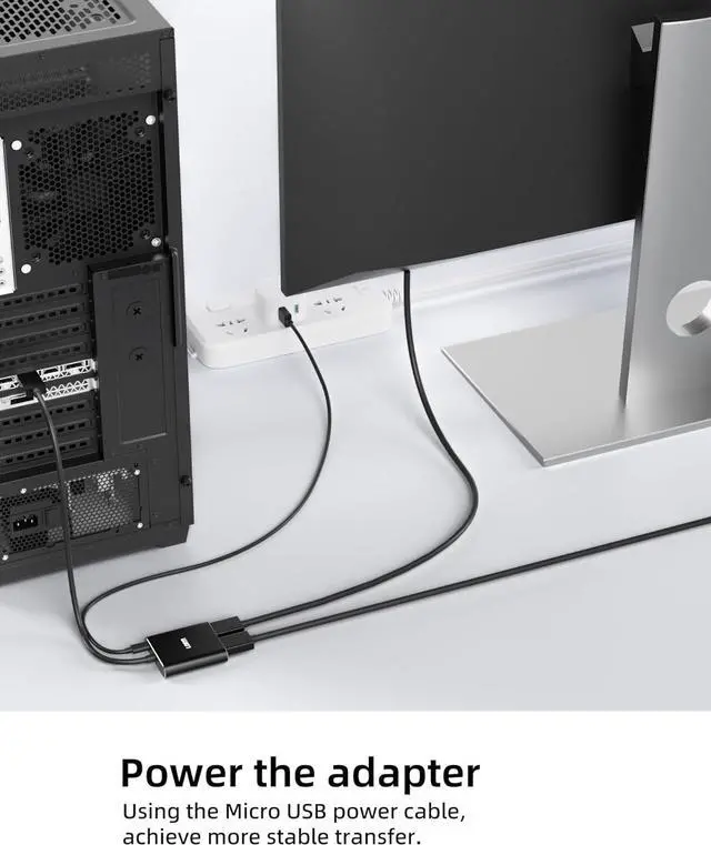 Alt view image 6 of 7 - Displayport to Dual DisplayPort Splitter Adapter 4K60Hz MST Displayport hub 1 in 2 Out Display Port for Dual Monitors DP1.4 Display Port Splitter for Desktop Laptop Extend Display