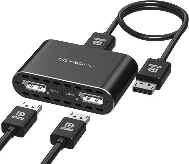 Main image of DisplayPort to Dual DisplayPort Splitter Dual 4K120Hz or 4K144Hz+4K60Hz Extend/Copy Display Adapter SST/MST Display Port Splitter for 2 Monitors (macOS only Supports SST Mode)