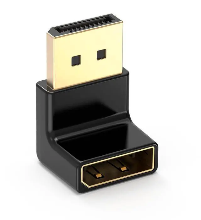 Main image of 4K@240Hz Right Angle DisplayPort 1.4 Adapter 8K DisplayPort 90 Degree Adapter Black