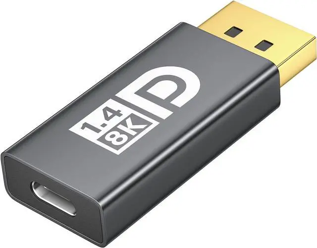 Main image of 8K@60Hz USB C to DisplayPort 1.4 Adapter Bidirectional Type C to Display Port Adapter Thunderbolt 3/4 to DP Converter Compatible with MacBook Phone 16/15 iPad Pro  Galaxy /HP//