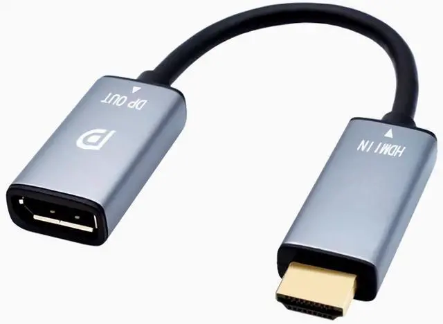Main image of HDMI to DisplayPort Adapter 4K@60Hz High Speed HDMI Male to DP Female Converter Cable Compatible for PC Graphics Card Laptop Mini NS PS5/4 Xbox One/360