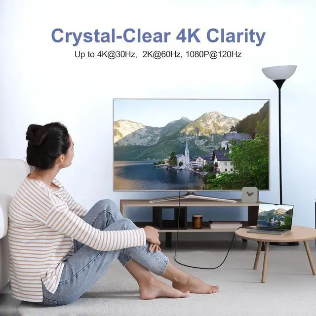 Alt view image 7 of 7 - 4K DisplayPort to HDMI Adapter 6 Pack Display Port Male to HDMI Female Adapter Uni-Directional 4K@30Hz 2K@60Hz UHD DP PC to HDMI Viedo Convert for Monitor Desktop  HDTV Laptop TV Projector