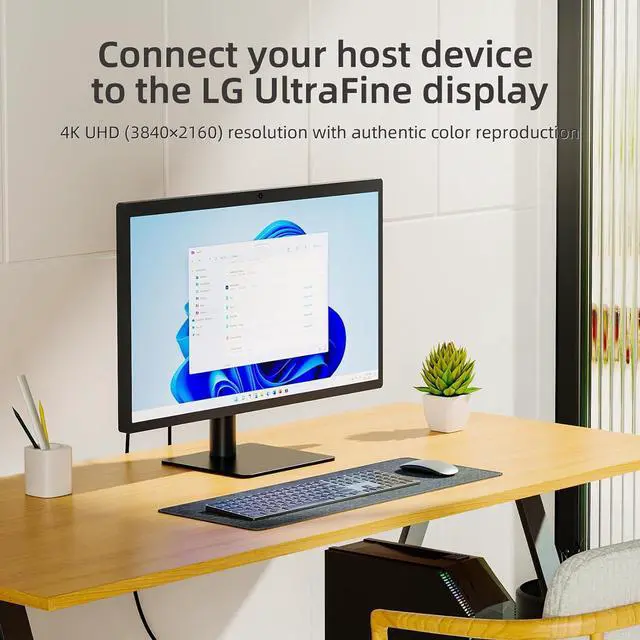 Alt view image 5 of 7 - DisplayPort to USB-C Cable 8K@60Hz DP to Type-C Male Cable Adapter 6.6ft Converter for  Studio Display Portable Screen AR Glasses USB-C Display Device Conversion Cable