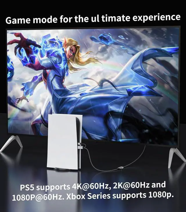 Alt view image 3 of 7 - Active HDMI to DisplayPort Adapter | 4K@60Hz Converter Unidirectional HDMI Source to DP Display HDR Compatible with Laptop AMD NVIDIA PS5 Xbox and More