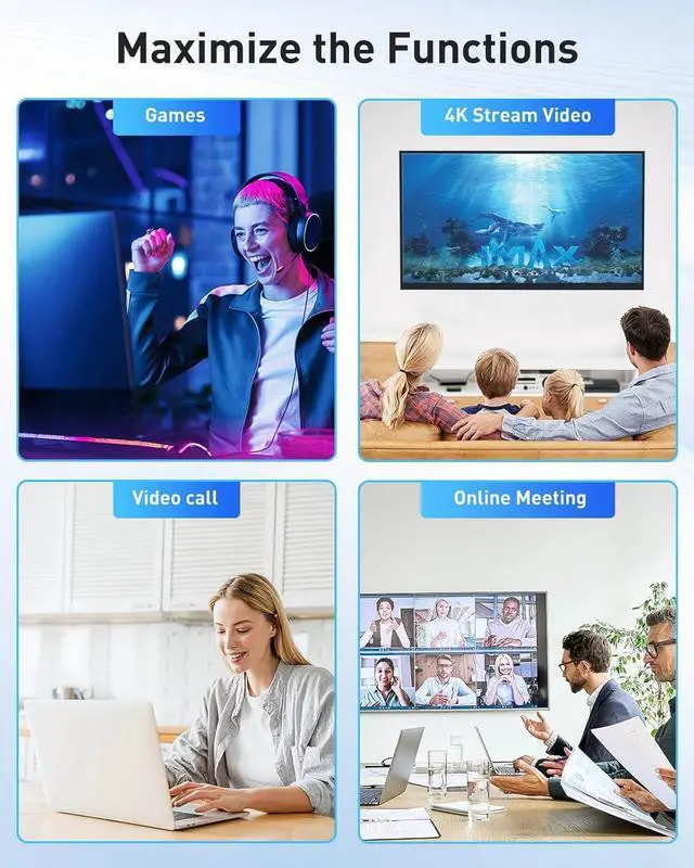 Alt view image 7 of 7 - USB WiFi Adapter for PC Desktop - WiFi 6 AX1800Mbps 5GHz 2.4GHz USB 3.0 Wireless Wi-Fi Network Adapter for Desktop Computer Laptop with High Gain Wi-Fi Antenna Supports Win11/10