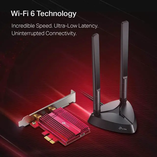 Alt view image 3 of 7 - WiFi 6 AX3000 PCIe WiFi Card (Archer TX3000E) Up to 2400Mbps Bluetooth 5.3 802.11AX Dual Band Wireless Adapter with MU-MIMO OFDMA Ultra-Low Latency Supports Windows 11 10 (64bit)