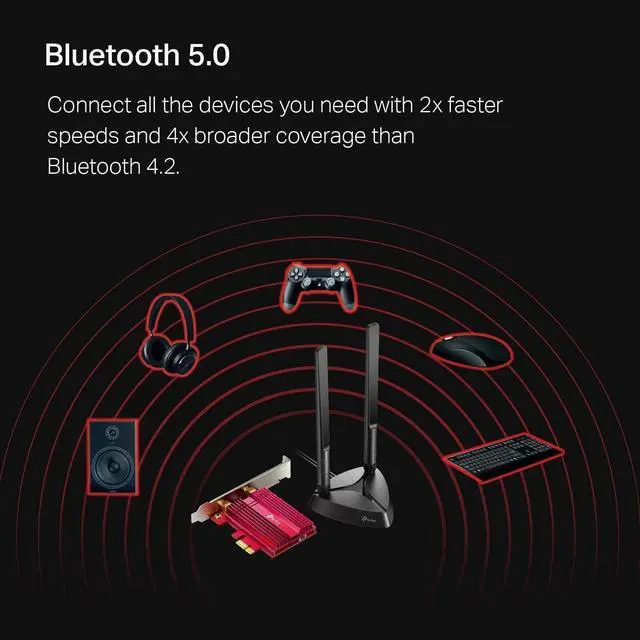 Alt view image 7 of 7 - WiFi 6 AX3000 PCIe WiFi Card (Archer TX3000E) Up to 2400Mbps Bluetooth 5.3 802.11AX Dual Band Wireless Adapter with MU-MIMO OFDMA Ultra-Low Latency Supports Windows 11 10 (64bit)