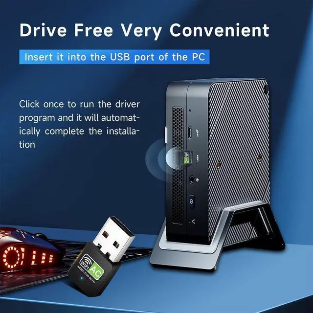 Alt view image 2 of 7 - USB WiFi Adapter 600Mbps Dual Band 2.4G 5.8G Support AP Mode IEEE 802.11g Wireless Network Adapter for Laptop Desktop PC USB WiFi Adapter 600M Dual Band 2.4G 5.8G Wireless Network Adapter
