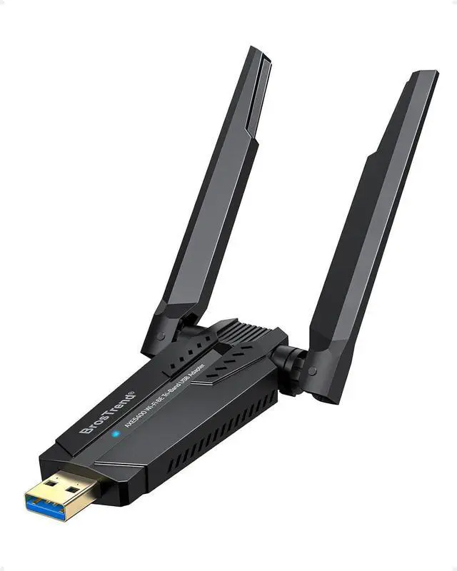Main image of AXE5400 WiFi 6E USB Adapter Tri-Band Long Range USB WiFi Adapter for Desktop PC Laptop 6GHz 2402Mbps + 5GHz 2402Mbps + 2.4GHz 574Mbps Ultra-Low Latency Wireless Dongle for Windows 11/10
