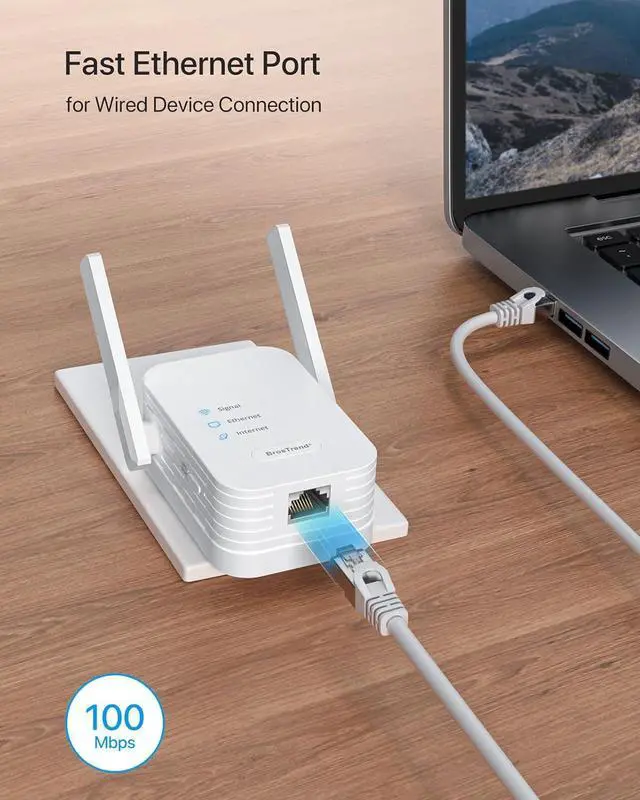 Alt view image 3 of 6 - Universal WiFi to Ethernet Adapter Support Turning off Extender WiFi 300Mbps on 2.4GHz WiFi to Wired Ethernet Adapter with RJ45 Port for Printer Smart TV Blu-Ray Player etc. WiFi Bridge
