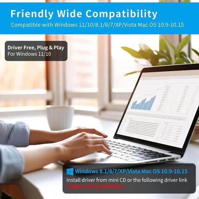 Alt view image 6 of 7 - 1.3G USB 3.0 WiFi Adapter Dual Antennas 5G/2.4G Wireless WiFi Network Adapter Dongle for Desktop Computer Laptop PC Supports Windows11/10/8/7/Vista/XP Mac OS 10.9-10.15
