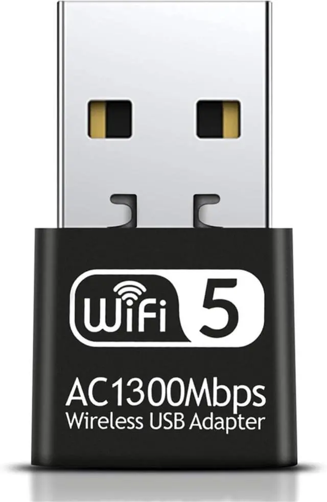 Main image of 1300Mbps USB WiFi Adapter for PC-Tiny Size Wireless Network Adapter for Desktop with Dual Band 2.4GHz 5GHz MU-MIMO WiFi Dongle Supports Win11/10/8.1/8/7/XP Mac OS 10.9-10.15