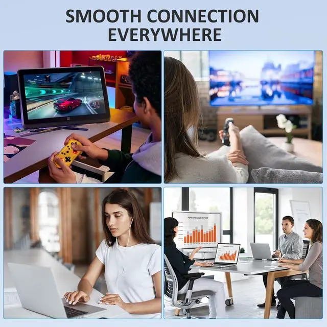 Alt view image 6 of 7 - 1300Mbps USB WiFi Adapter for PC-Tiny Size Wireless Network Adapter for Desktop with Dual Band 2.4GHz 5GHz MU-MIMO WiFi Dongle Supports Win11/10/8.1/8/7/XP Mac OS 10.9-10.15