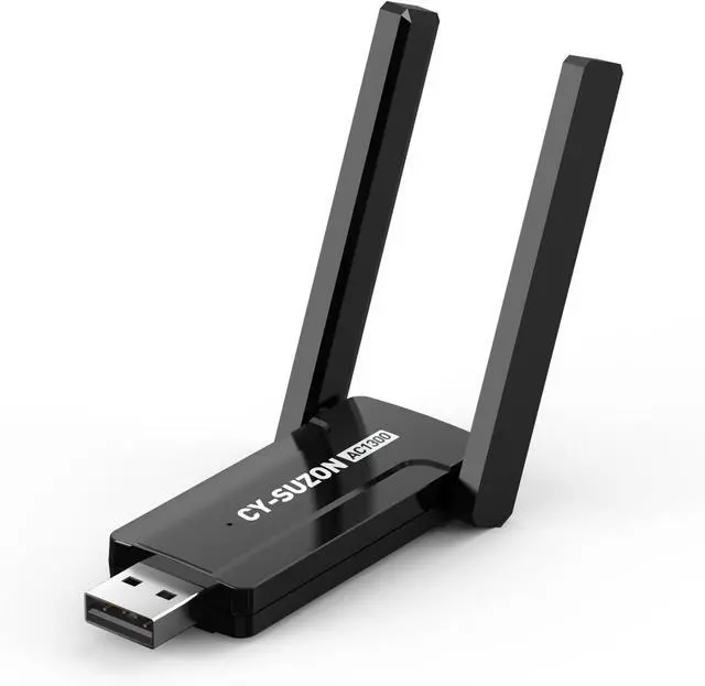 Main image of AC1300 USB WiFi Adapter- 2.4G/5G Dual Band Wireless Network Adapter for PC Desktop MU-MIMO WiFi Dongle USB 3.0 Supports Windows 11 10 8.1 8 7