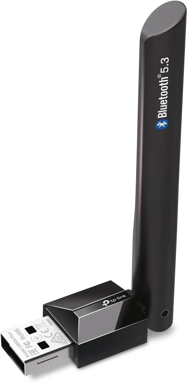 Main image of USB Bluetooth Adapter for PC Bluetooth 5.3 Long Range Receiver Plug and Play Adjustable Antenna Supports Windows 11/10/8.1/7 for Desktop Laptop PS5/PS4/Xbox Controller (UB500 Plus)