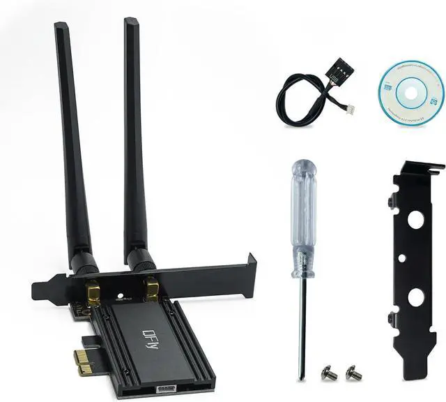 Alt view image 6 of 7 - PCIe WiFi 6E Card AX210 Network Card Adapter for PC Gaming Bluetooth 5.3 Tri-Band (802.11ax) 5400Mbps 6GHz Wireless LAN Cards with MU-MIMO OFDMA Support Windows 10/11 (64-bit)
