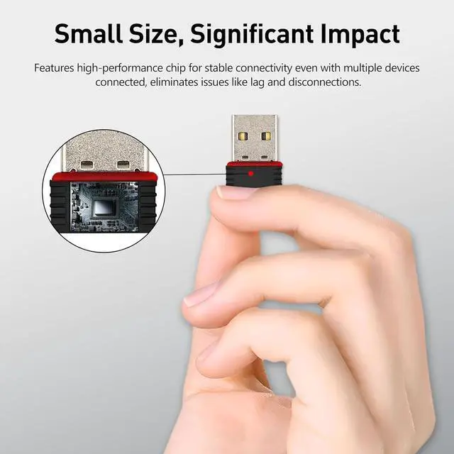 Alt view image 6 of 7 - 2 Pack 150Mbps Free Driver Wireless USB WiFi Adapter Single Band 2.4GHz Compatible with Windows 10 No Driver Required