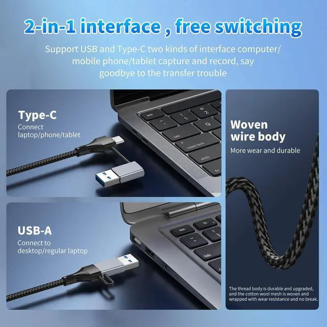 Alt view image 7 of 7 - 2-in-1 USB C to Ethernet Adapter2.5Gbps with USB A 3.0 Port  Gigabit RJ45 Converter Plug & Play 1Gbps Wired Internet + 5Gbps Data Transfer Compatible with MacBook iPad Pro Windows