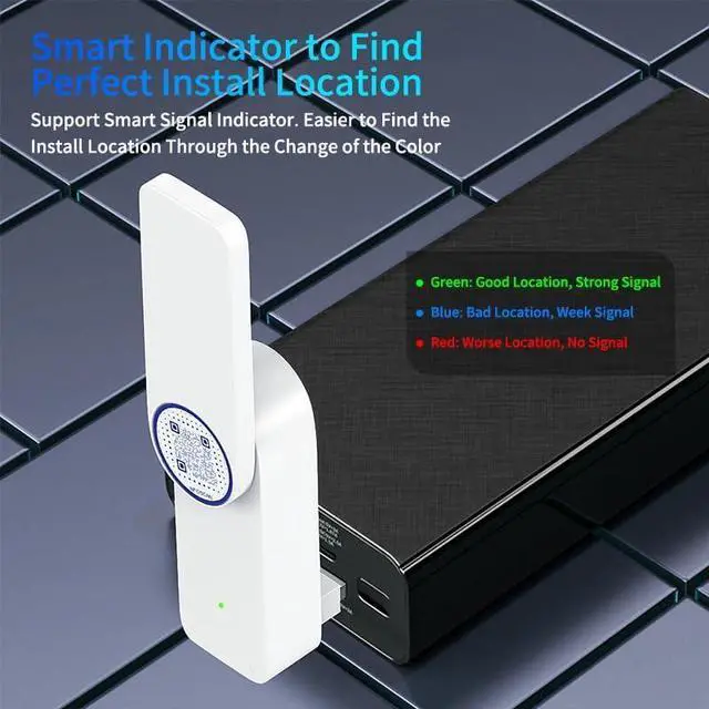 Alt view image 4 of 7 - WiFi to LAN Ethernet Adapter 2.4GHz for Printer Smart TV Blu-Ray PlayStation Xbox Wired to Wi-Fi USB Powered Repeater Omnidirectional Antenna Foldable Bridge Access Point AP