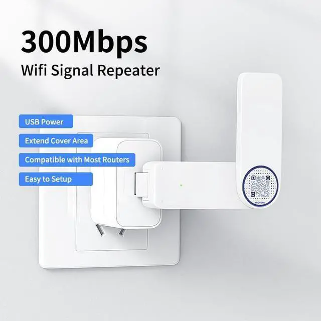 Alt view image 6 of 7 - WiFi to LAN Ethernet Adapter 2.4GHz for Printer Smart TV Blu-Ray PlayStation Xbox Wired to Wi-Fi USB Powered Repeater Omnidirectional Antenna Foldable Bridge Access Point AP