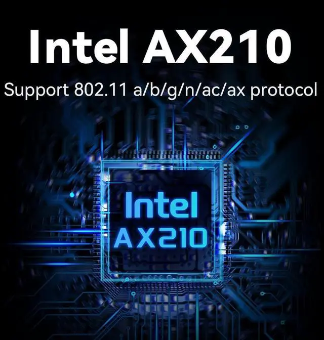 Alt view image 3 of 7 - 5400Mbps PCI Express x1 PCIe WiFi 6E 802.11ax Bluetooth BT5.3 Wireless Network Adapter Card with Low Profile Bracket (No Software)
