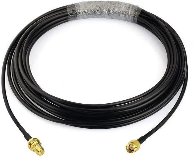 Alt view image 6 of 7 - Bingfu WiFi Antenna Extension Cable 2-Pack RP-SMA Male to RP-SMA Female Bulkhead Mount RG174 Cable 20 feet for WiFi Router Security IP Camera Wireless Network Card Adapter