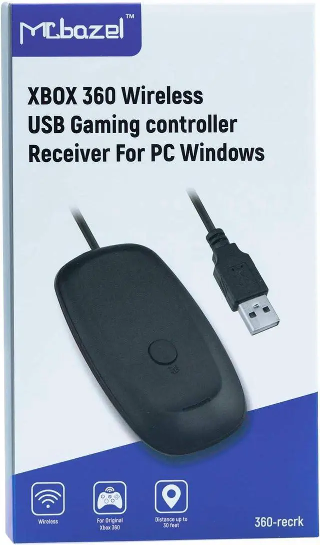 Alt view image 4 of 4 - Wireless USB 2.0 Gaming Receiver Adapter for  Xbox 360 Desktop Pc Laptop Gaming - Black